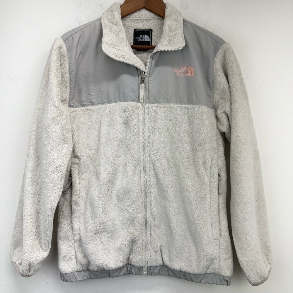 The North Face size XL Girls Gray Fleece Full Zip Jacket